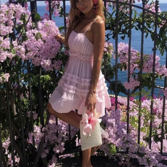 Zara ruffled tulle pink dress - Picture 10 of 11